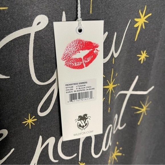 Wildfox You Enchant Me gray sweatshirt sweater size S NWT - Picture 5 of 10